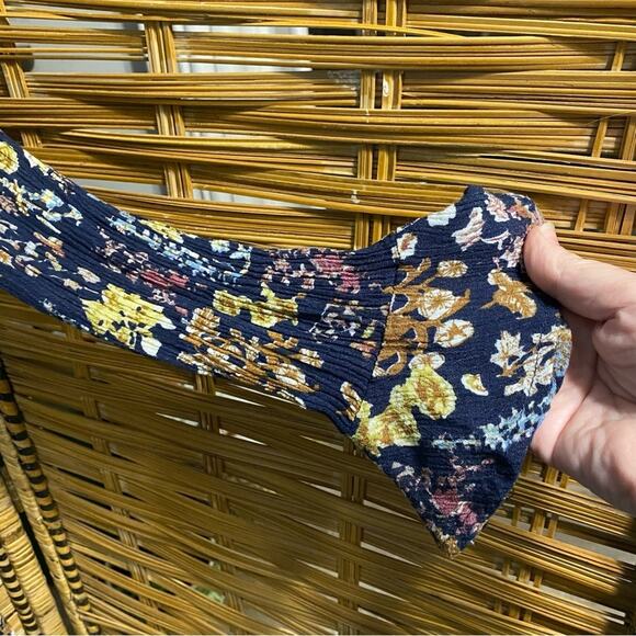 Umgee Floral Long Sleeve Women's tunic Top small trapeze flowy boho cottagecore - Picture 3 of 9